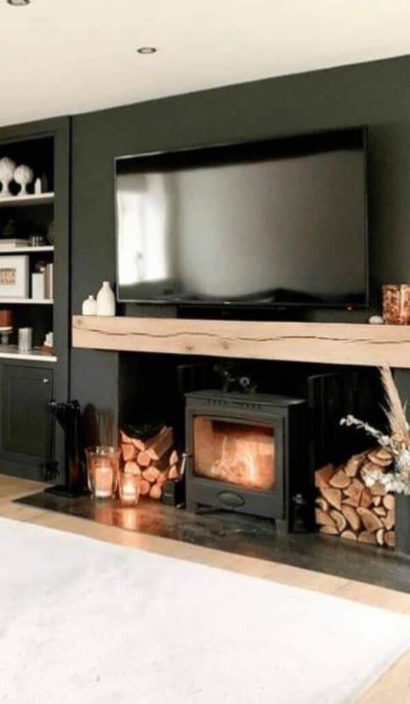 15 of The Best Log Burner TV Wall Ideas