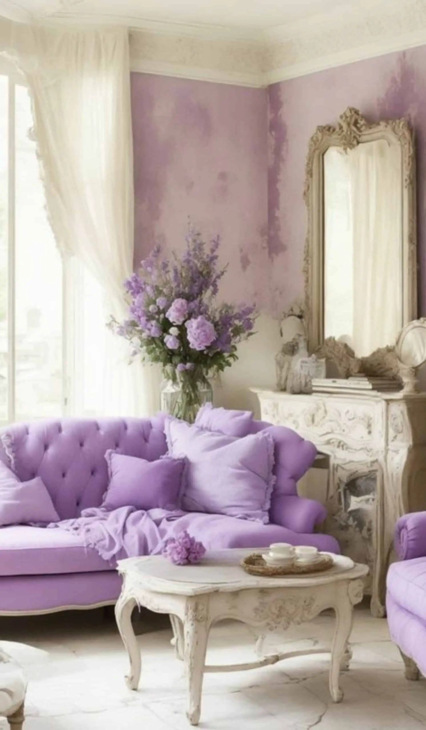 Vintage elements and lilac are a match made in Heaven
